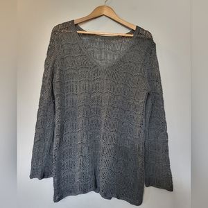 Swimsuit Beach Cover Up Black Crochet Netting No Brand Womens Size M